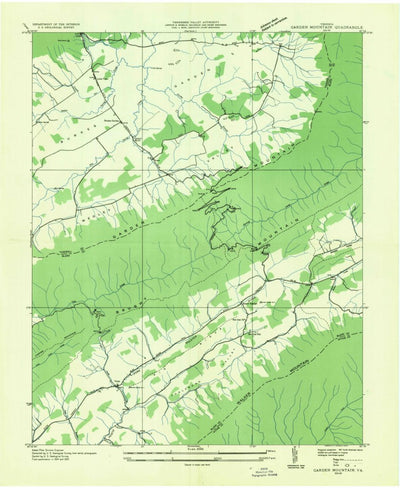 United States Geological Survey Garden Mountain, VA (1935, 24000-Scale) digital map
