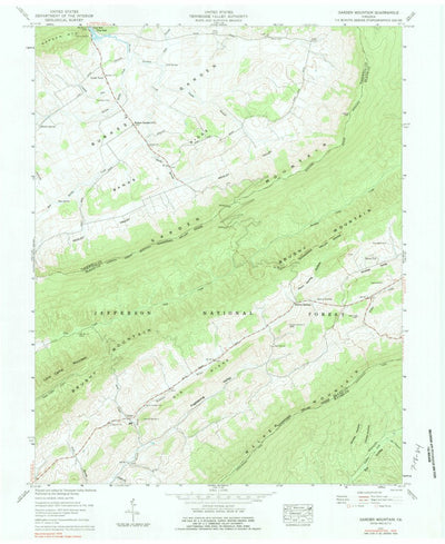 United States Geological Survey Garden Mountain, VA (1958, 24000-Scale) digital map