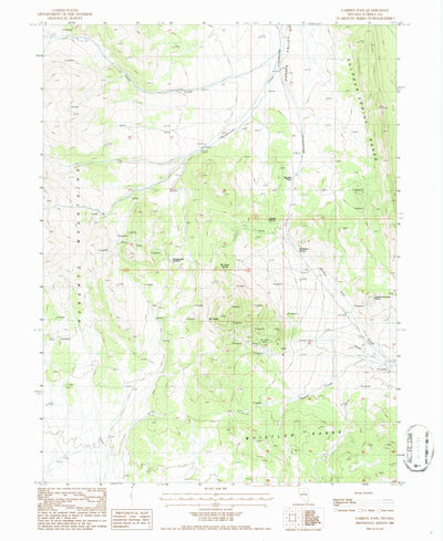 United States Geological Survey Garden Pass, NV (1986, 24000-Scale) digital map