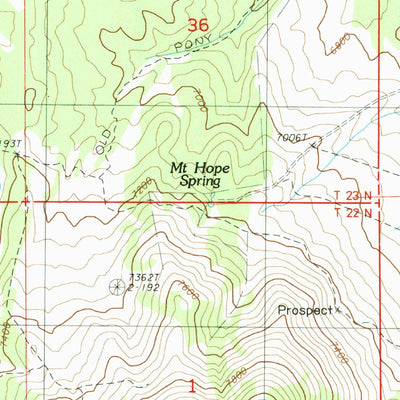 United States Geological Survey Garden Pass, NV (1986, 24000-Scale) digital map