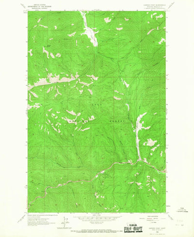 United States Geological Survey Garden Point, MT (1964, 24000-Scale) digital map