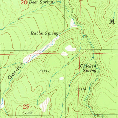 United States Geological Survey Garden Spring Canyon, NM (1982, 24000-Scale) digital map