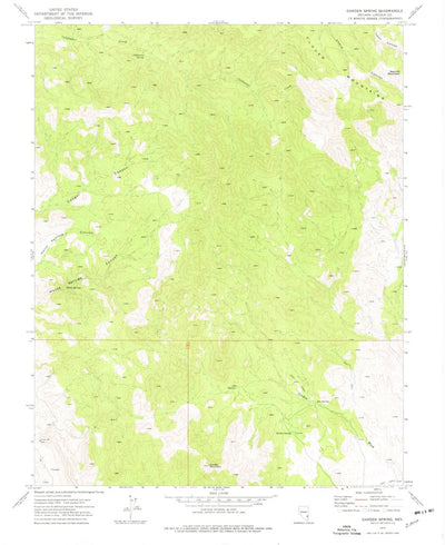 United States Geological Survey Garden Spring, NV (1973, 24000-Scale) digital map