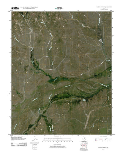 United States Geological Survey Garden Springs, TX (2010, 24000-Scale) digital map