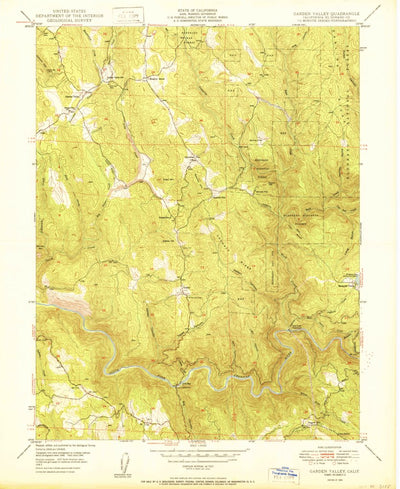 United States Geological Survey Garden Valley, CA (1950, 24000-Scale) digital map