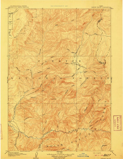 United States Geological Survey Garden Valley, ID (1909, 125000-Scale) digital map