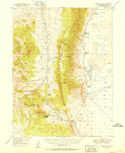 United States Geological Survey Garden Valley, NV (1951, 62500-Scale) digital map