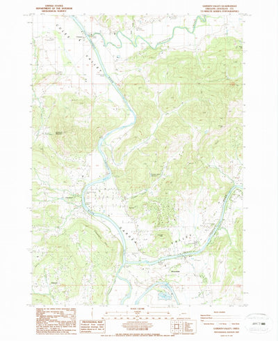 United States Geological Survey Garden Valley, OR (1987, 24000-Scale) digital map