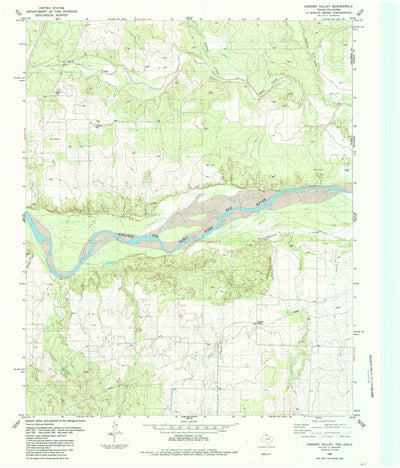 United States Geological Survey Garden Valley, TX-OK (1985, 24000-Scale) digital map