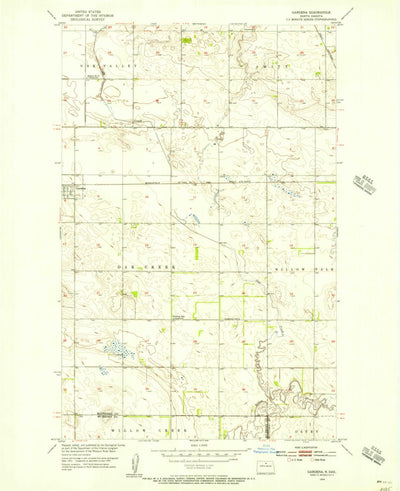 United States Geological Survey Gardena, ND (1954, 24000-Scale) digital map