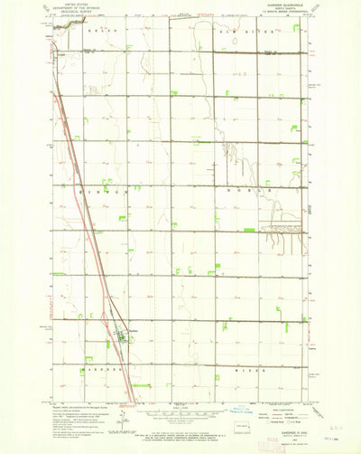 United States Geological Survey Gardena, ND (1963, 24000-Scale) digital map