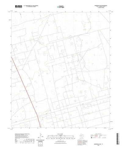 United States Geological Survey Gardendale NW, TX (2022, 24000-Scale) digital map