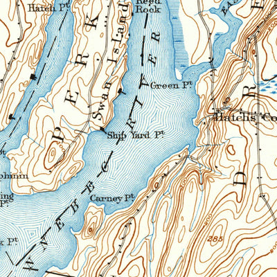 United States Geological Survey Gardiner, ME (1892, 62500-Scale) digital map