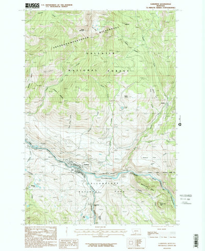 United States Geological Survey Gardiner, MT (1986, 24000-Scale) digital map