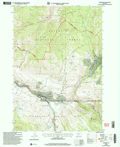 United States Geological Survey Gardiner, MT (2000, 24000-Scale) digital map