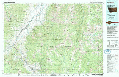 United States Geological Survey Gardiner, MT-WY (1992, 100000-Scale) digital map