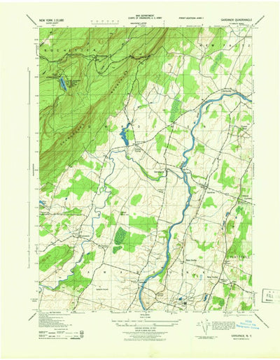 United States Geological Survey Gardiner, NY (1943, 31680-Scale) digital map