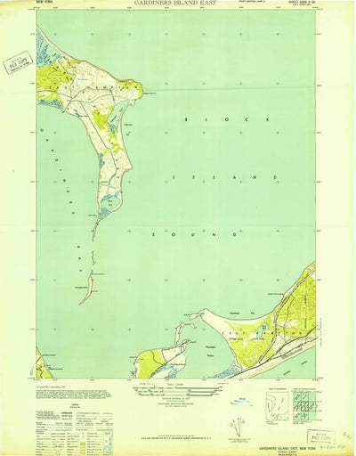 United States Geological Survey Gardiners Island East, NY (1943, 24000-Scale) digital map