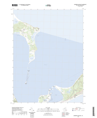 United States Geological Survey Gardiners Island East, NY (2023, 24000-Scale) digital map