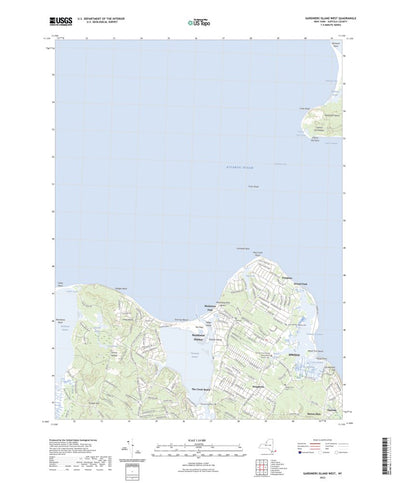 United States Geological Survey Gardiners Island West, NY (2023, 24000-Scale) digital map