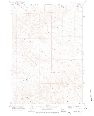 United States Geological Survey Gardner Gulch, WY (1971, 24000-Scale) digital map