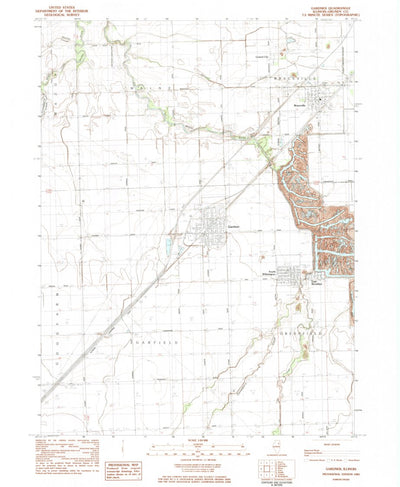 United States Geological Survey Gardner, IL (1983, 24000-Scale) digital map