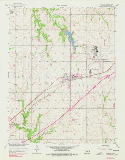 United States Geological Survey Gardner, KS (1957, 24000-Scale) digital map