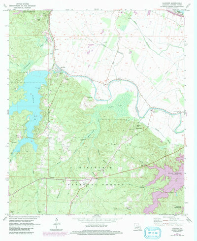 United States Geological Survey Gardner, LA (1971, 24000-Scale) digital map