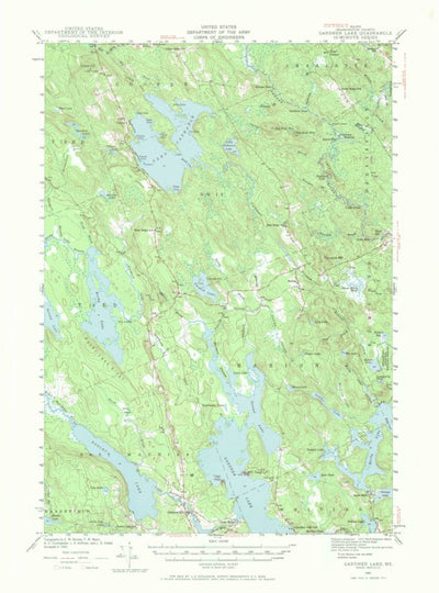 United States Geological Survey Gardner Lake, ME (1941, 62500-Scale) digital map