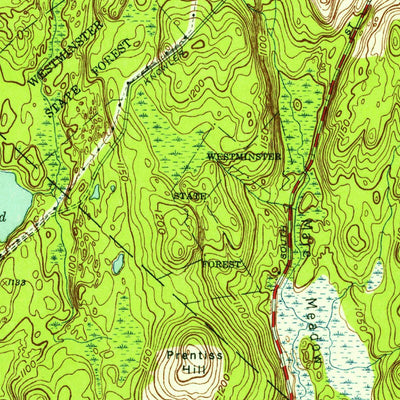 United States Geological Survey Gardner, MA (1954, 31680-Scale) digital map