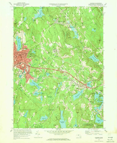 United States Geological Survey Gardner, MA (1970, 24000-Scale) digital map