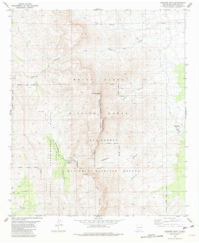 United States Geological Survey Gardner Peak, NM (1981, 24000-Scale) digital map