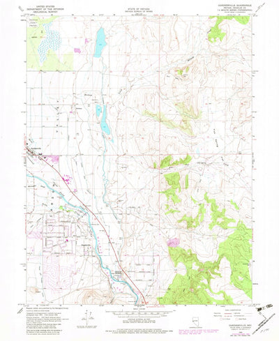 United States Geological Survey Gardnerville, NV (1969, 24000-Scale) digital map
