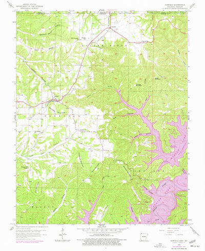 United States Geological Survey Garfield, AR-MO (1958, 24000-Scale) digital map