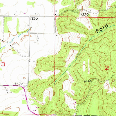United States Geological Survey Garfield, AR-MO (1958, 24000-Scale) digital map