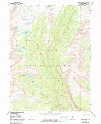 United States Geological Survey Garfield Basin, UT (1967, 24000-Scale) digital map