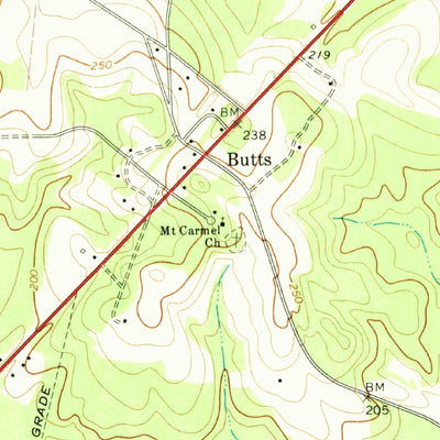 United States Geological Survey Garfield, GA (1971, 24000-Scale) digital map