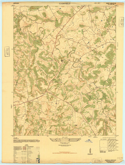 United States Geological Survey Garfield, KY (1947, 24000-Scale) digital map