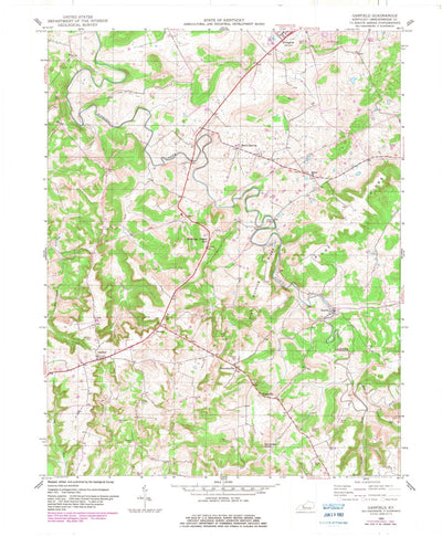 United States Geological Survey Garfield, KY (1953, 24000-Scale) digital map