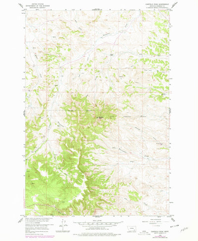 United States Geological Survey Garfield Peak, MT (1958, 24000-Scale) digital map