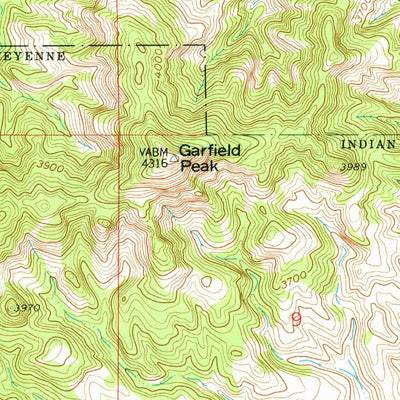 United States Geological Survey Garfield Peak, MT (1958, 24000-Scale) digital map