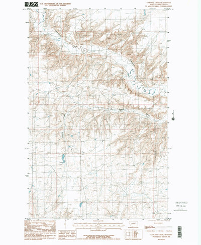 United States Geological Survey Garland Creek, MT (1984, 24000-Scale) digital map