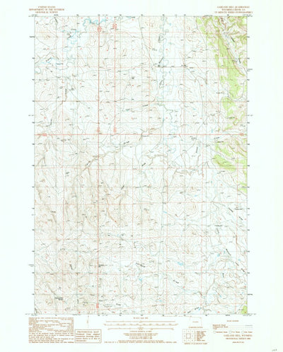 United States Geological Survey Garland Hill, WY (1984, 24000-Scale) digital map