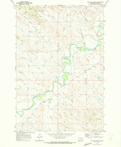 United States Geological Survey Garland School, MT (1969, 24000-Scale) digital map