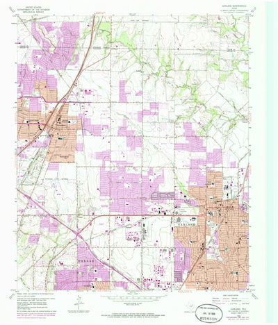 United States Geological Survey Garland, TX (1959, 24000-Scale) digital map
