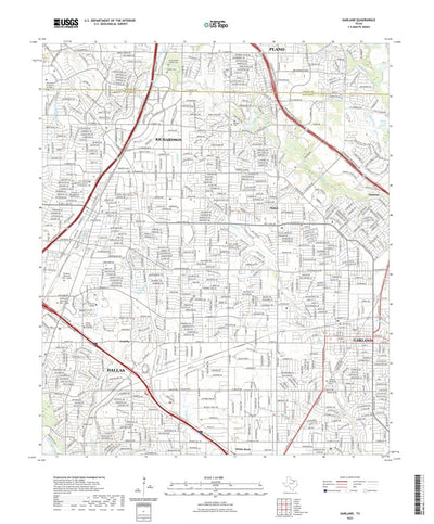 United States Geological Survey Garland, TX (2022, 24000-Scale) digital map