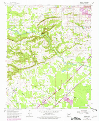 United States Geological Survey Garner, AR (1963, 24000-Scale) digital map