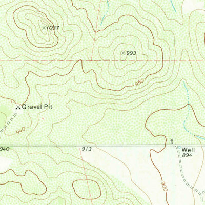 United States Geological Survey Garner Field, TX (1971, 24000-Scale) digital map