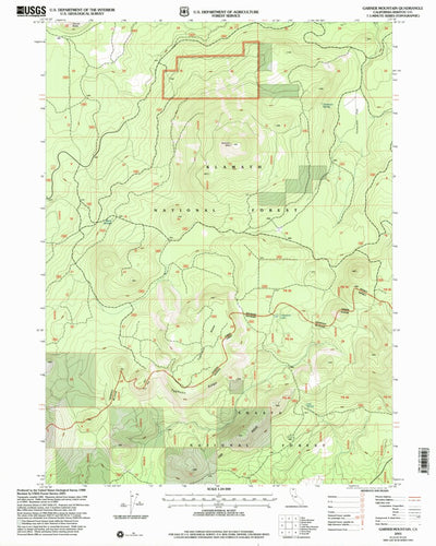 United States Geological Survey Garner Mountain, CA (2001, 24000-Scale) digital map