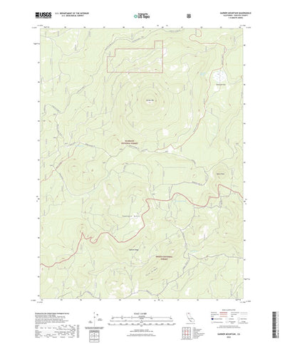 United States Geological Survey Garner Mountain, CA (2022, 24000-Scale) digital map